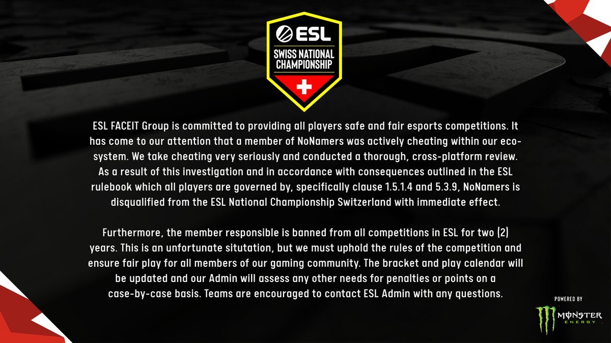 ESL Swiss Statement